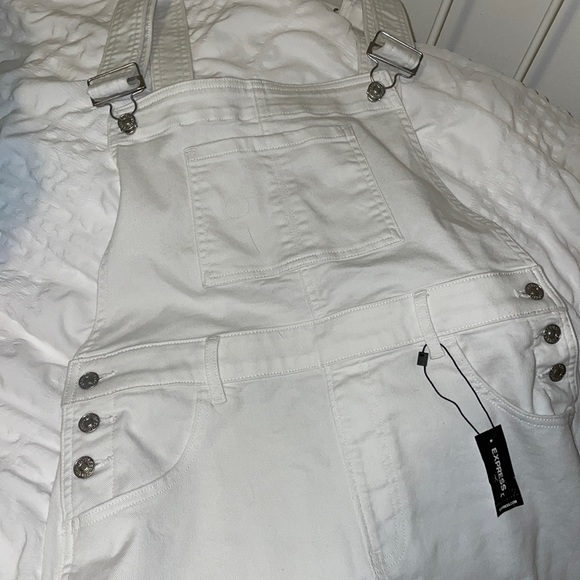 white jean overalls - Picture 3 of 4